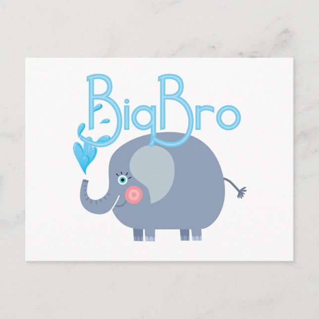 Elephant Big Bro Postcard (Front)