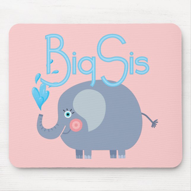 Elephant Big Sis Mouse Mat (Front)