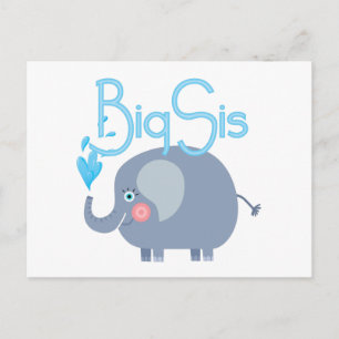 Elephant Big Sis Postcard