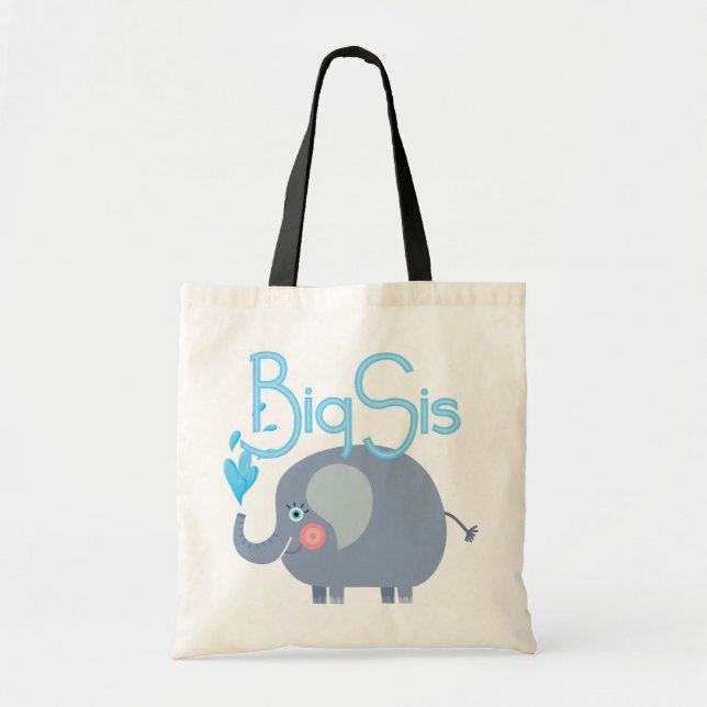 Elephant Big Sis Tote Bag (Front)