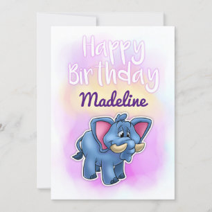 Elephant Birthday Card