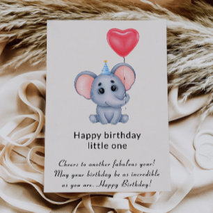 Elephant Birthday Card for Children