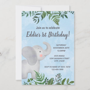 Elephant Birthday Invitation