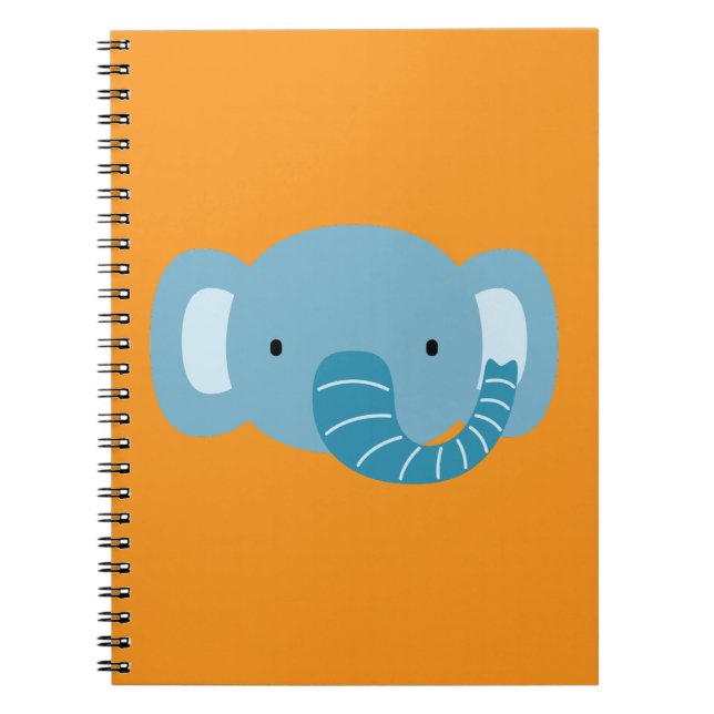 Elephant Birthday Kids Art Notebook (Front)