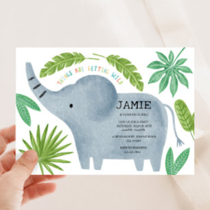 Elephant Birthday Party Invitation