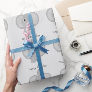 Elephant Birthday Wrapping Paper