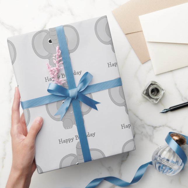 Elephant Birthday Wrapping Paper (Gifting)