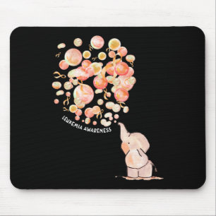 Elephant Blowing Up Orange Balloons Leukaemia Awar Mouse Mat