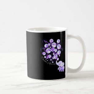 Elephant Blowing Up Purple Balloons Overdose Aware Coffee Mug