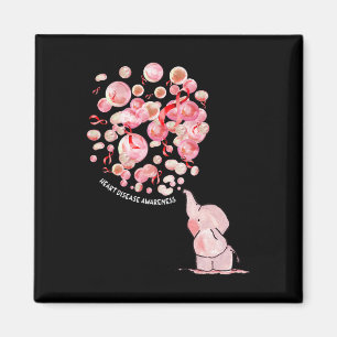 Elephant Blowing Up Red Balloons Heart Disease Awa Magnet