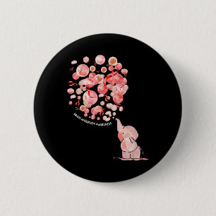 Elephant Blows Up Burgundy Bylloons Brain Aneurysm 6 Cm Round Badge