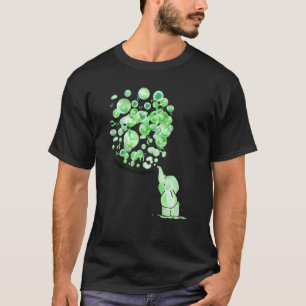 Elephant Blows Up Green Balloons Cerebral Palsy Aw T-Shirt