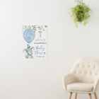 Elephant blue balloon boy baby shower welcome sign