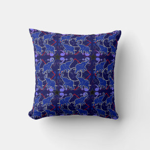 Elephant Blue Bandanna Pillow