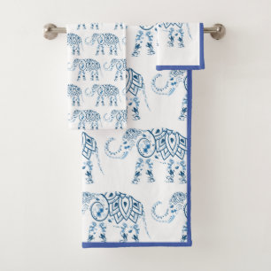 Elephant Blue Bath Set