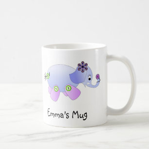 Elephant Blue Coffee Mug