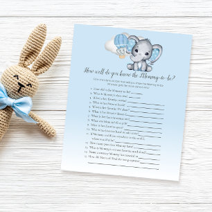Elephant Blue Do You Know Mum-2-Be Baby Game
