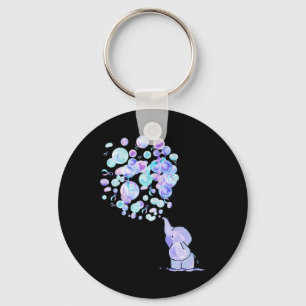 Elephant Blue Purple Balloons Suicide Prevention A Key Ring
