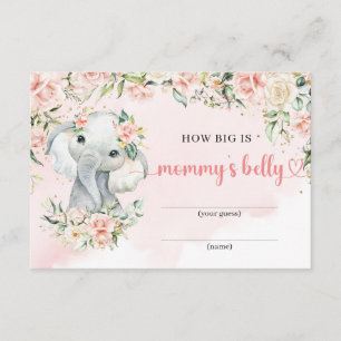 Elephant blush flowers How big is mummy's belly Enclosure Card
