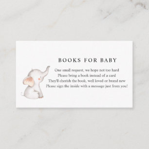 Elephant Books for Baby insert card