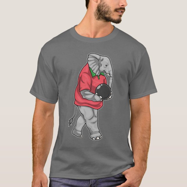 Elephant Bowling Bowling ball T-Shirt (Front)