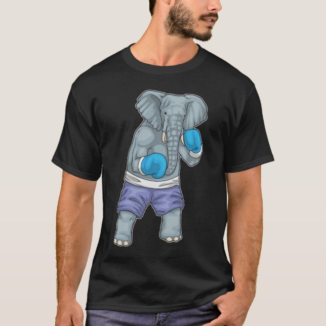 Elephant Boxer Boxing gloves Boxing T-Shirt (Front)