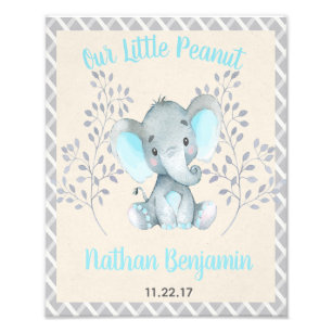 Elephant Boy Baby Nursery Sign