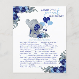 Elephant Boy Baby Shower Game