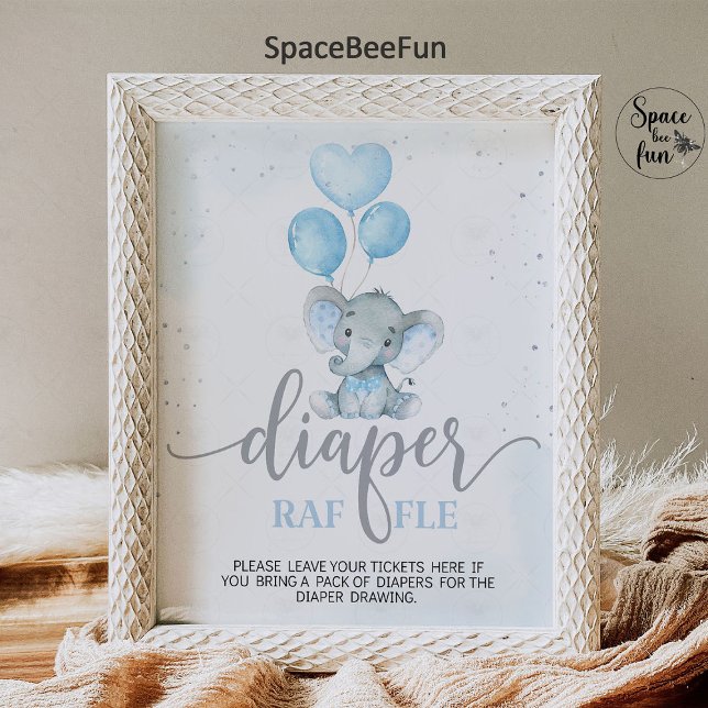 Elephant Boy Baby Shower Safari Elephant Theme Poster (elephant invitation,elephant baby shower sign,elephant boy baby shower,theme elephant,safari animals)