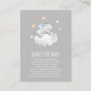 Elephant Boy   Grey Baby Shower Books for Baby Enclosure Card
