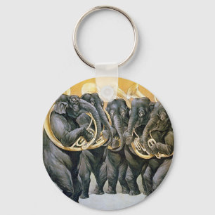 Elephant Brass Band Key Ring