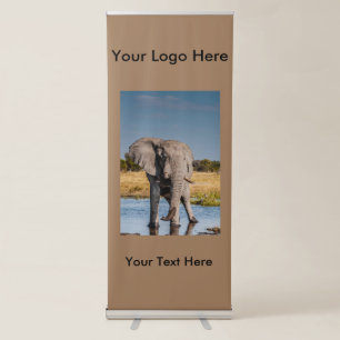 Elephant Bull Retractable Banner