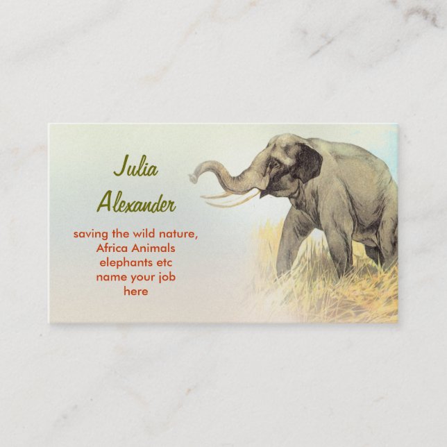 Elephant business card (Front)