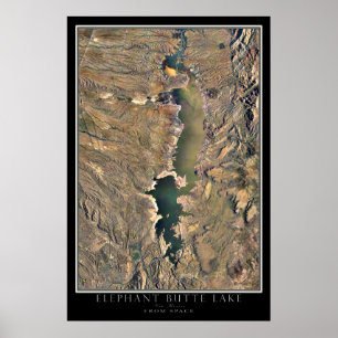 Elephant Butte Lake New Mexico From Space Poster