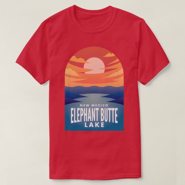 Elephant Butte Lake NM Retro Sunset  T-Shirt (Design Front)