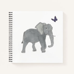 Elephant & Butterflies Notebook