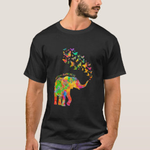 Elephant Butterfly Pieces Puzzles Autism Awareness T-Shirt