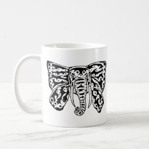 Elephant Butterfly Tattoo Coffee Mug