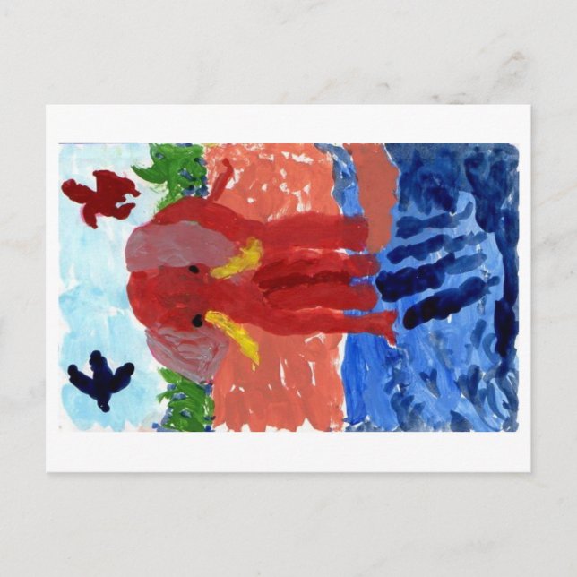 Elephant by the river postcard (Front)