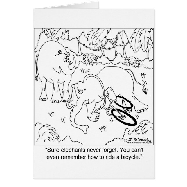 Elephant Can’t Remember How To Ride A Bike (Front)