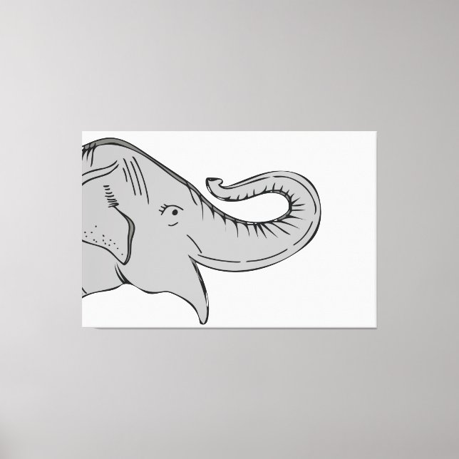 Elephant Canvas Print (Front)