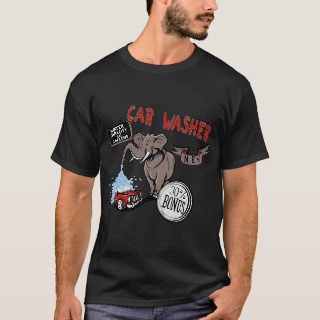 Elephant Car Wash T-Shirt (Front)