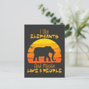 Elephant Cards, Cute Elephant Card, Vintage Postcard