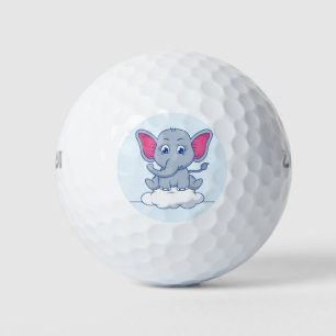 Elephant Cartoon Design Golf Balls