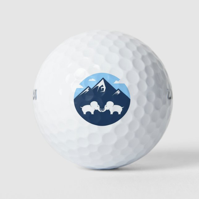 Elephant Cartoon Design Golf Balls (Front)