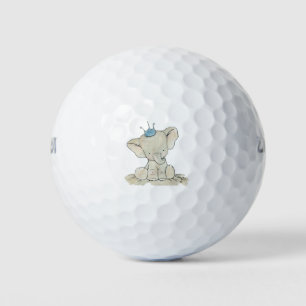 Elephant Cartoon Design Golf Balls