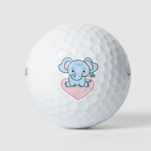 Elephant Cartoon Design Golf Balls