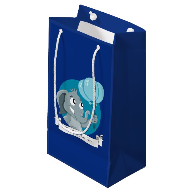 Elephant cartoon small gift bag (Front Angled)