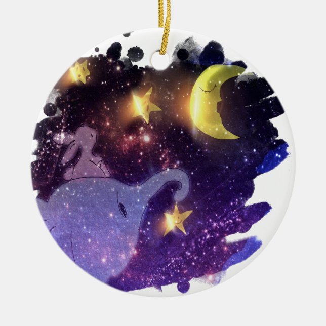 Elephant Ceramic Tree Decoration (Front)