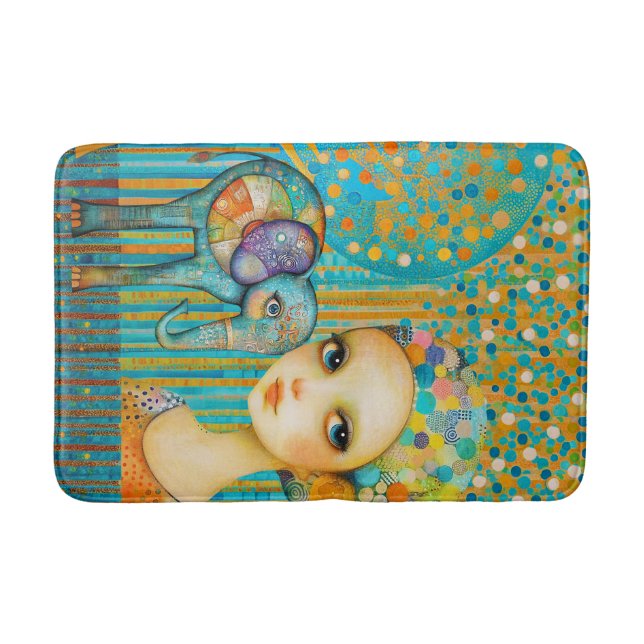 Elephant Charm Bath Mat (Front)